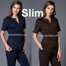 Uniformes hospital women medical nursing scrubs clothes dental lab coat slim surgical suit medical-clothing summer medical gowns