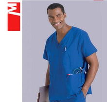 Hospital!Anti-wrinkle Resistance To Chlorine Bleaching Men Doctor Medical Clothing Nurse Scrub Sets,J53