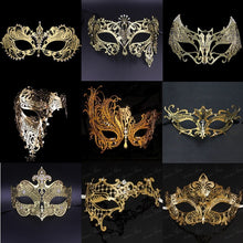 Filigree Devil mask Skull Venetian Masquerade Gold Mardi Gras Costume mascaras halloween mask laser cut metal carnival mask