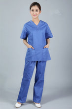 New plus size WoMen's V neck Summer Nurse Uniform Hospital Medical Scrub Set Clothes Short Sleeve Surgical Scrubs