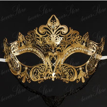 Filigree Devil mask Skull Venetian Masquerade Gold Mardi Gras Costume mascaras halloween mask laser cut metal carnival mask