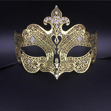 Filigree Devil mask Skull Venetian Masquerade Gold Mardi Gras Costume mascaras halloween mask laser cut metal carnival mask
