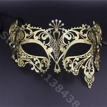 Filigree Devil mask Skull Venetian Masquerade Gold Mardi Gras Costume mascaras halloween mask laser cut metal carnival mask
