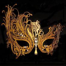 Filigree Devil mask Skull Venetian Masquerade Gold Mardi Gras Costume mascaras halloween mask laser cut metal carnival mask