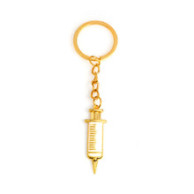 Miss Zoe Golden Syringe Stethoscope Keychain Key Chain Keyring Doctor Nurse Physicians Medical Student Graduation Gift Jewelry