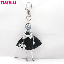 YLWHJJ 2017 brand Doll baby Handmade Cute black keychain for Women Car Pendant  hot Girl Statement fashion Jewelry Bag key chain