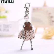 YLWHJJ 2017 brand Doll baby Handmade Cute black keychain for Women Car Pendant  hot Girl Statement fashion Jewelry Bag key chain