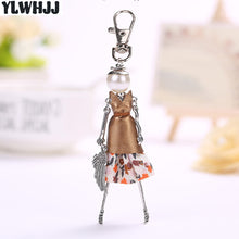 YLWHJJ 2017 brand Doll baby Handmade Cute black keychain for Women Car Pendant  hot Girl Statement fashion Jewelry Bag key chain