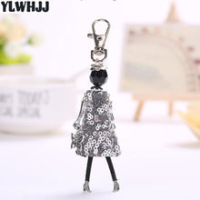 YLWHJJ 2017 brand Doll baby Handmade Cute black keychain for Women Car Pendant  hot Girl Statement fashion Jewelry Bag key chain