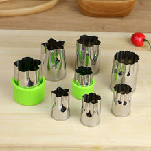 New 8pcs/Set Hot Stainless Steel Flower Star Shape Vegetable Fruit Cutter Mold Kitchen Gadget Tools