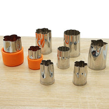 New 8pcs/Set Hot Stainless Steel Flower Star Shape Vegetable Fruit Cutter Mold Kitchen Gadget Tools