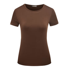 GOOD Quality 5 Color S-2XL Plain T Shirt Women Elastic Basic T-shirts Female Casual Tops Short Sleeve T-shirt nz016-xiao
