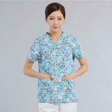 Men Women Medical Clothes Nursing Clinic Tops / Pants Short Sleeve Surgical Scrubs Tops / Trousers Hospital Uniform DAJ9083