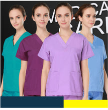 plus size high qualit Women's V neck Medical SetS Summer men Short sleeve Nurse Uniform Hospital Clothes Surgical Scrub sets