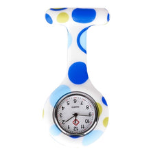 Fashion Colorful Silicone Medical Nurse Watches Portable Brooch Fob Pocket Quartz Watch Hanging Pendant with Clip Gift 12 Styles