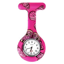Fashion Colorful Silicone Medical Nurse Watches Portable Brooch Fob Pocket Quartz Watch Hanging Pendant with Clip Gift 12 Styles