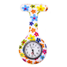 Fashion Colorful Silicone Medical Nurse Watches Portable Brooch Fob Pocket Quartz Watch Hanging Pendant with Clip Gift 12 Styles