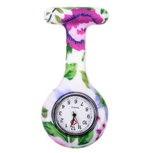 Fashion Colorful Silicone Medical Nurse Watches Portable Brooch Fob Pocket Quartz Watch Hanging Pendant with Clip Gift 12 Styles