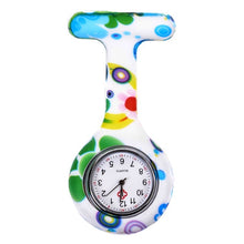 Fashion Colorful Silicone Medical Nurse Watches Portable Brooch Fob Pocket Quartz Watch Hanging Pendant with Clip Gift 12 Styles