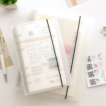 New Simple A5 A6 Translucent PP Muji Style Bind Notebooks 6 Holes Loose-leaf Notebooks Student Stationery Office Supplies