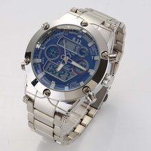 Brand Dual Display Fashion Digital Watch Men Led Full Steel Sports Quartz-Watch Shock Resistant