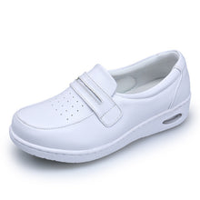 plardin Four Seasons Woman Pure white Nurse shoes women Comfortable Light shoes Air cushion casual genuine leather Antiskid shoe