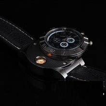 New Metal Portable USB Electronic Lighter with Watch Windproof