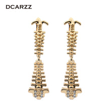 2 Colors Spine Earrings the Human Bones Shape Crystal Stud Earrings for Doctor/Nurse/Graduation Medical Student Science Jewelry