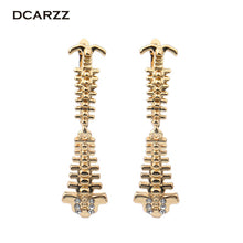 2 Colors Spine Earrings the Human Bones Shape Crystal Stud Earrings for Doctor/Nurse/Graduation Medical Student Science Jewelry
