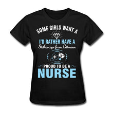 Proud To Be A Nurse Women's T-Shirt Punk Tops Cotton Plus Size Fashion Top Tees Good Quality Pre-Cotton T Shirt Femme New