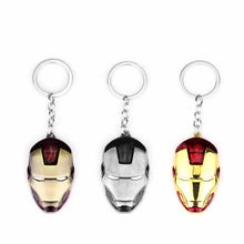 Marvel Super Hero The Avengers Iron Man Mask Metal Pendent Keychain Keyring High Quality Gift For Fans Llaveros Movie Jewelry