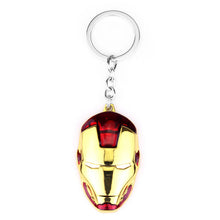 Marvel Super Hero The Avengers Iron Man Mask Metal Pendent Keychain Keyring High Quality Gift For Fans Llaveros Movie Jewelry