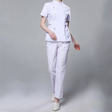 Womens Nurse Medical Clothing Hospital Surgical Suits Scrubs Nursing Uniforms Beauty Salon Female Short Sleeve Coat+Pants