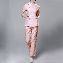 Womens Nurse Medical Clothing Hospital Surgical Suits Scrubs Nursing Uniforms Beauty Salon Female Short Sleeve Coat+Pants