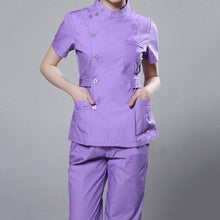 Womens Nurse Medical Clothing Hospital Surgical Suits Scrubs Nursing Uniforms Beauty Salon Female Short Sleeve Coat+Pants