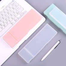 JIANWU MUJI STYLE Simple transparent pencil case pencil box Plastic storage box Learning stationery Office Supplies