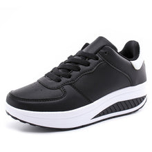 XEK Plus Size Spring Women Flat Platform Shoes Woman White Nursing Shoe Loafers Slip on Moccasins Slimming Shoes woman ST207
