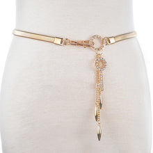New Fashion Leaf Design Clasp Front Metal Waist Elastic Ceinture Belt