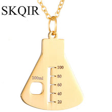 SKQIR Gold Color Medical Sign Container Pendant Necklaces Gold Nurse Necklaces Chain Stainless Steel For Women Jewelry