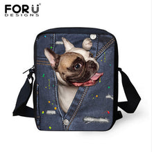 FORUDESIGNS Women Messenger Bags 3D Denim Animal Shoulder Handbag