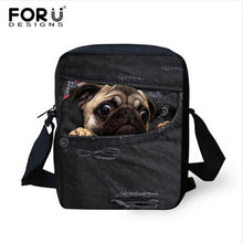 FORUDESIGNS Women Messenger Bags 3D Denim Animal Shoulder Handbag