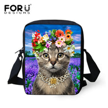 FORUDESIGNS Women Messenger Bags 3D Denim Animal Shoulder Handbag