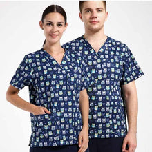 Hospital Beauty Salon Clinic Men Woman Doctor Medical Scrub Top Nurse Medical Uniform Health Care ONLY SHIRT Fresh Printing,120