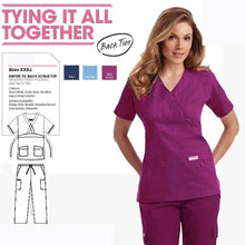 Professional Medical Wear Women Scrub Tops and Pants Sets Dental Clinic Workwear Clothes Beauty Salon Overalls with Back Ties