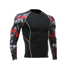 Mens Compression Shirts 3D Teen Wolf Jerseys Long Sleeve Cycling Fitness Men Sports Base Layers MMA Tights Jersey Brand Clothing