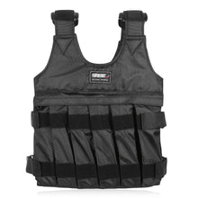 SUTENG 50kg Loading Weighted Vest Adjustable Gym Fitness Training Black Jacket Thicken Sanda Boxing Sparring Protect Jacket