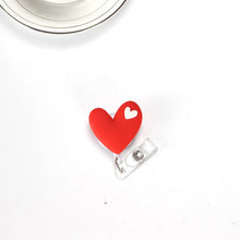 Lovely Heart Clouds House Design Nurse Retractable Badge Reel Pull ID Card 3D Badge Holder Belt Clip Hospital School Office