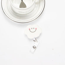 Lovely Heart Clouds House Design Nurse Retractable Badge Reel Pull ID Card 3D Badge Holder Belt Clip Hospital School Office