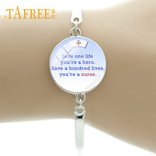 TAFREE Thanks To The Nurse's Declaration Bracelet Doctor Nurse Medical Stuff Student Bracelet Bangles The Best Gift DO12
