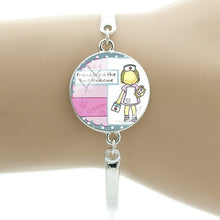 TAFREE Thanks To The Nurse's Declaration Bracelet Doctor Nurse Medical Stuff Student Bracelet Bangles The Best Gift DO12